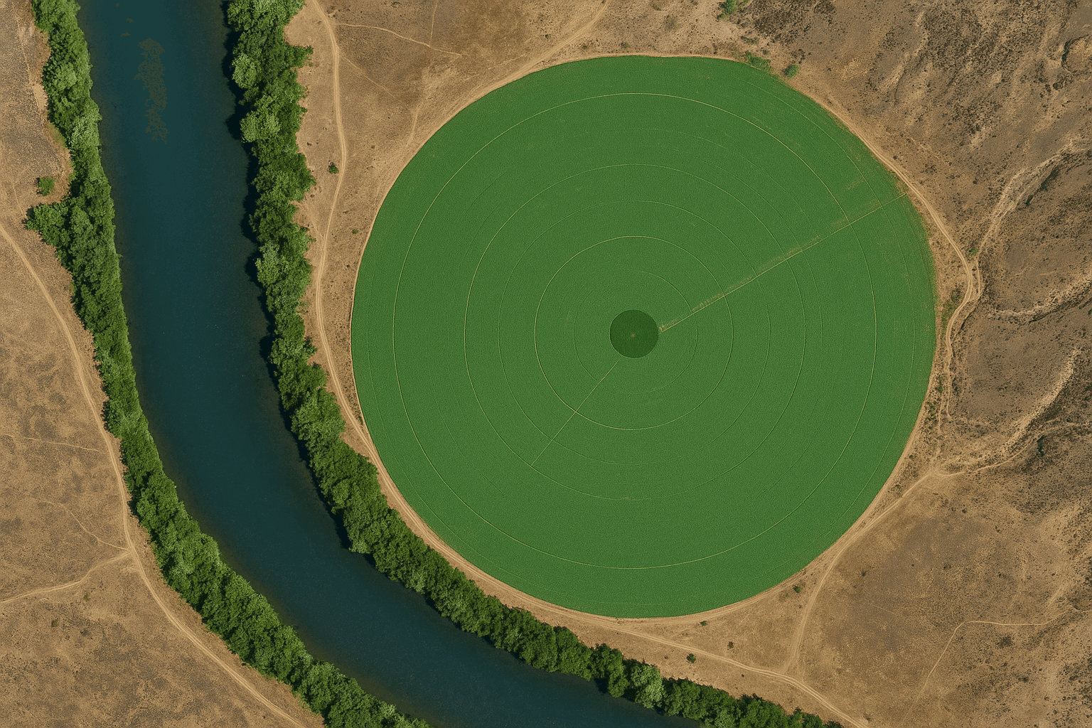 Aerial visualization of water resources